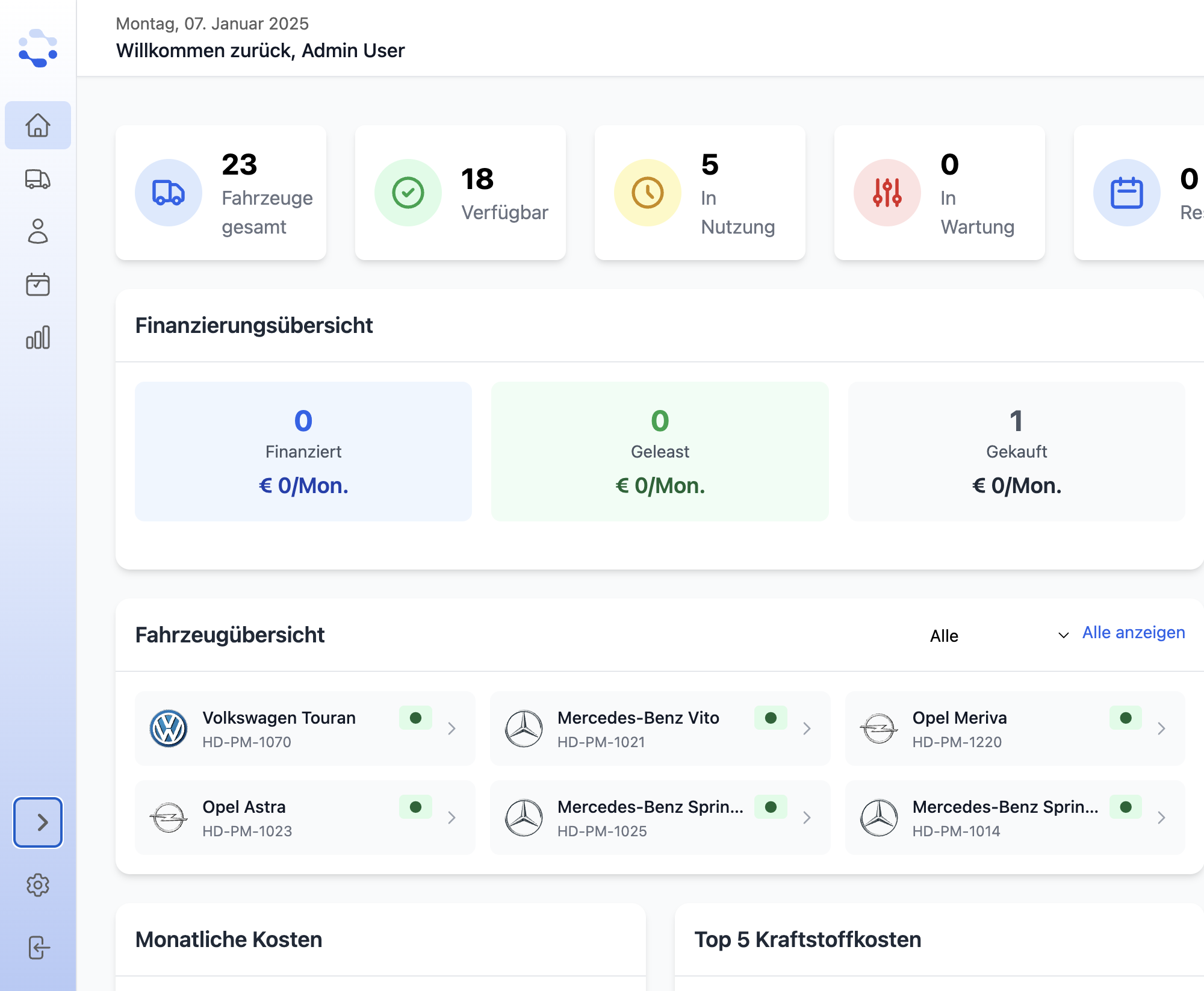 FleetFlow Dashboard Screenshot