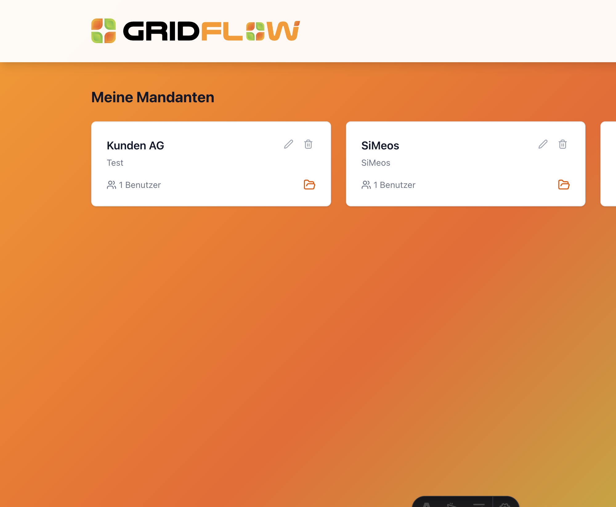 GridFlow Dashboard Screenshot