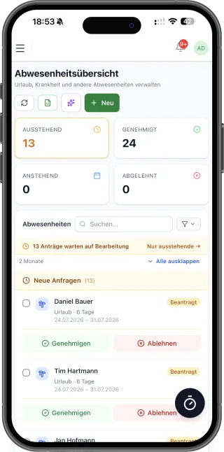PeopleFlow Urlaubsverwaltung