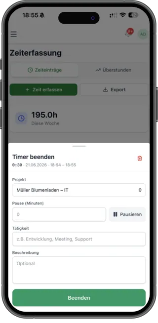 PeopleFlow Zeiterfassung
